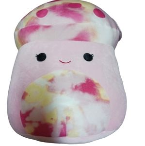 Rachel the Pink Tie-Dye Mushroom original Squishmallow nwt 14" +
